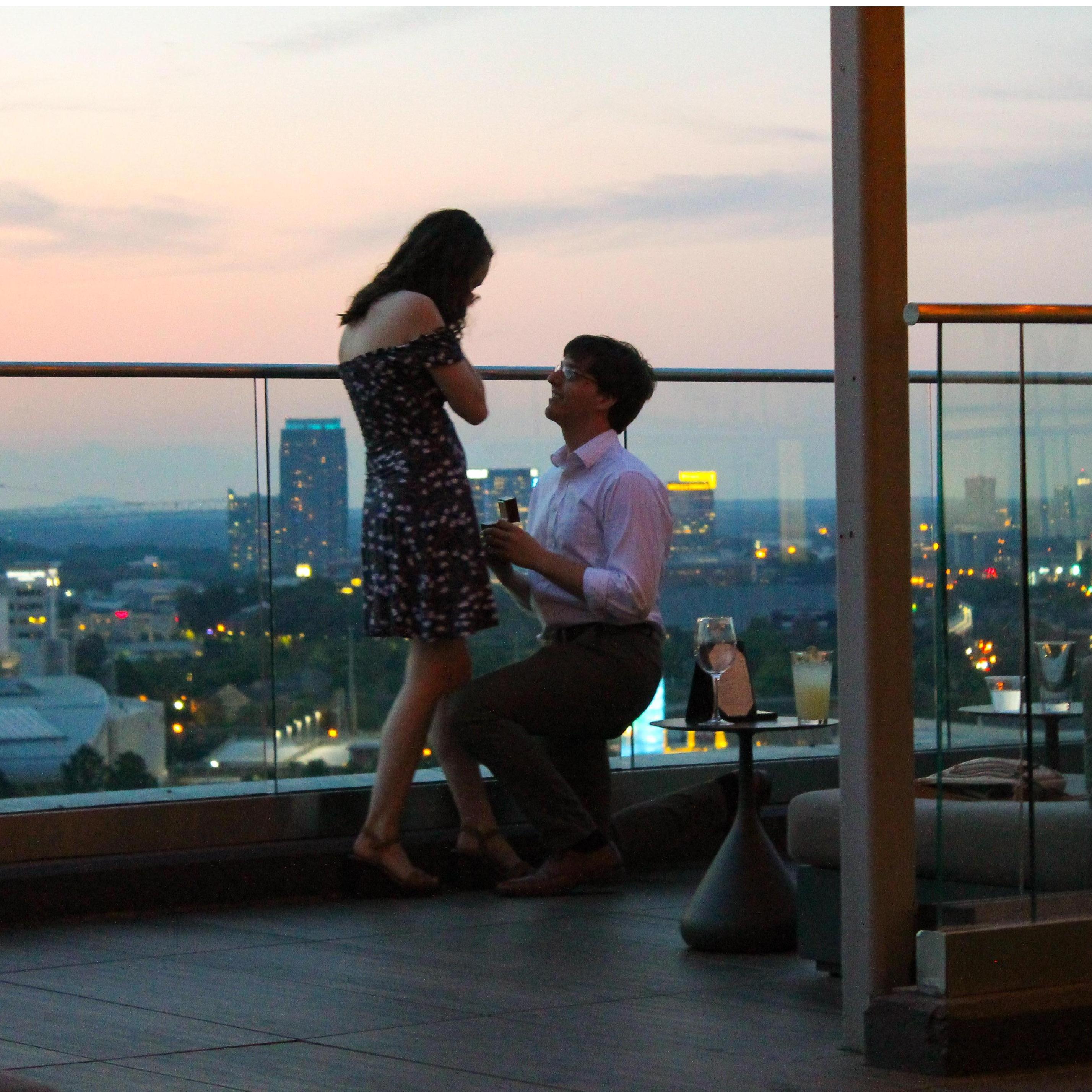After 7 years and 364 days, he popped the question!