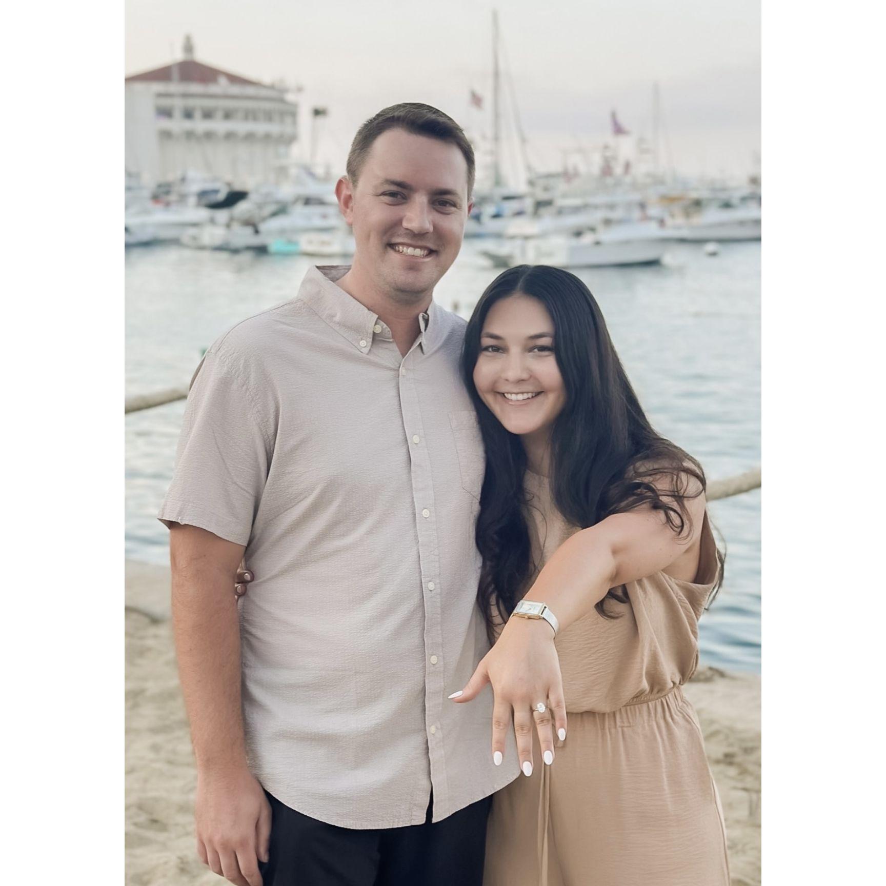 When Jason popped the question! We were in Catalina for the annual trip with Jason's family