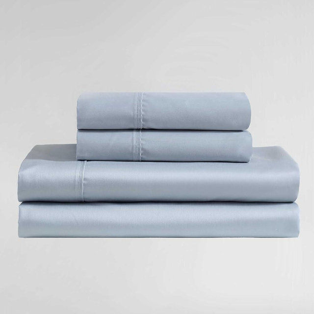 Calvin Klein - King Sheet Set, Soft Bedding with a Naturally Soft and Lightly Sheened Finish, Deep Pockets, Bed Sheets with Matching Pillowcases (Rekoop Wellness Blue)