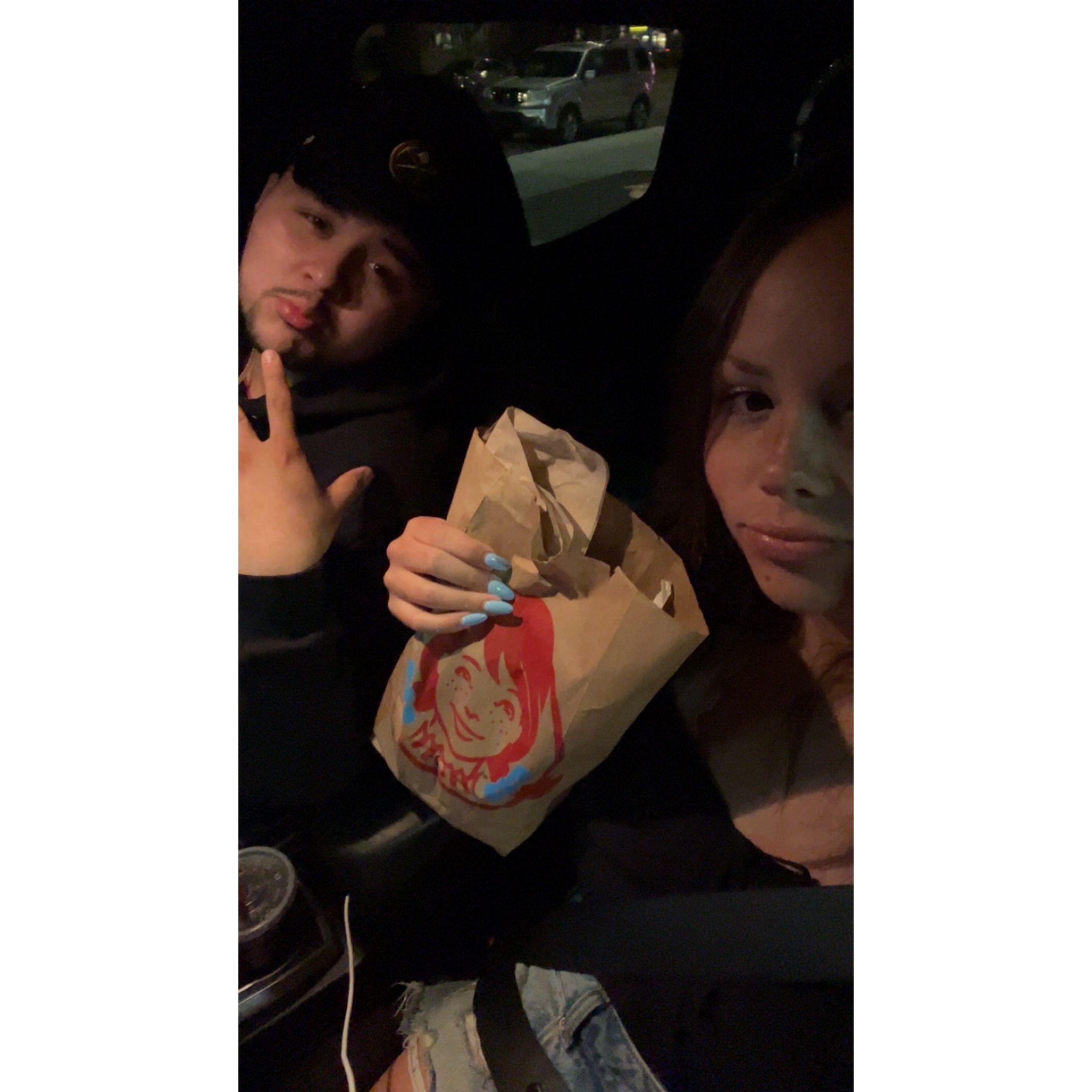 A late night Wendys run before we spent all night packing supplies for the students for Breakaway... good times in summer 2023!