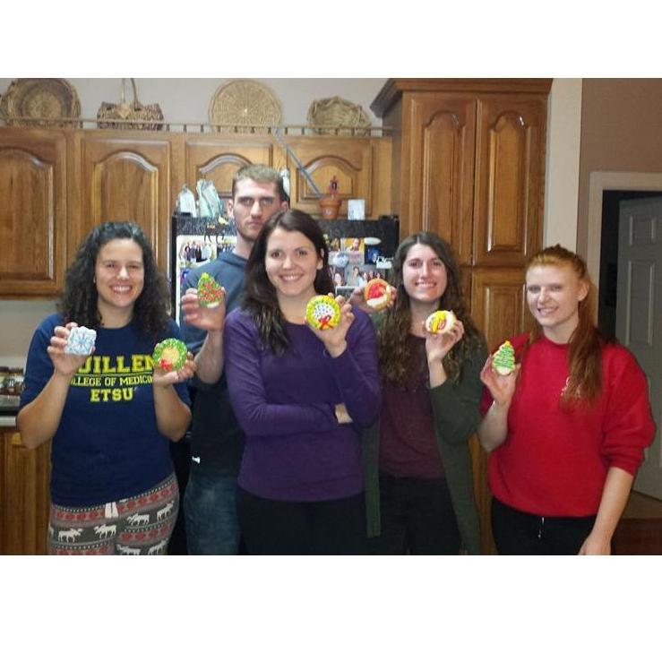 Christmas cookie decorating with friends in Fletcher!