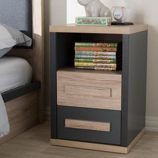 Two-Tone 2-Drawer Nightstand