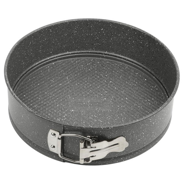 David Burke 9" Springform Pan – Carbon Steel Cheesecake Mold with Removable Bottom, Oven Safe, PFTE & PFOA Free – Gray Speckle