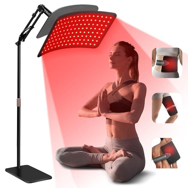 INTEO Red Light Therapy for Body and Face, 2-in-1 Red Light Therapy with Detachable Design, Infrared Light Therapy Lamp 660nm 850nm for Body at Home with Protective Glasses, Elastic Strap