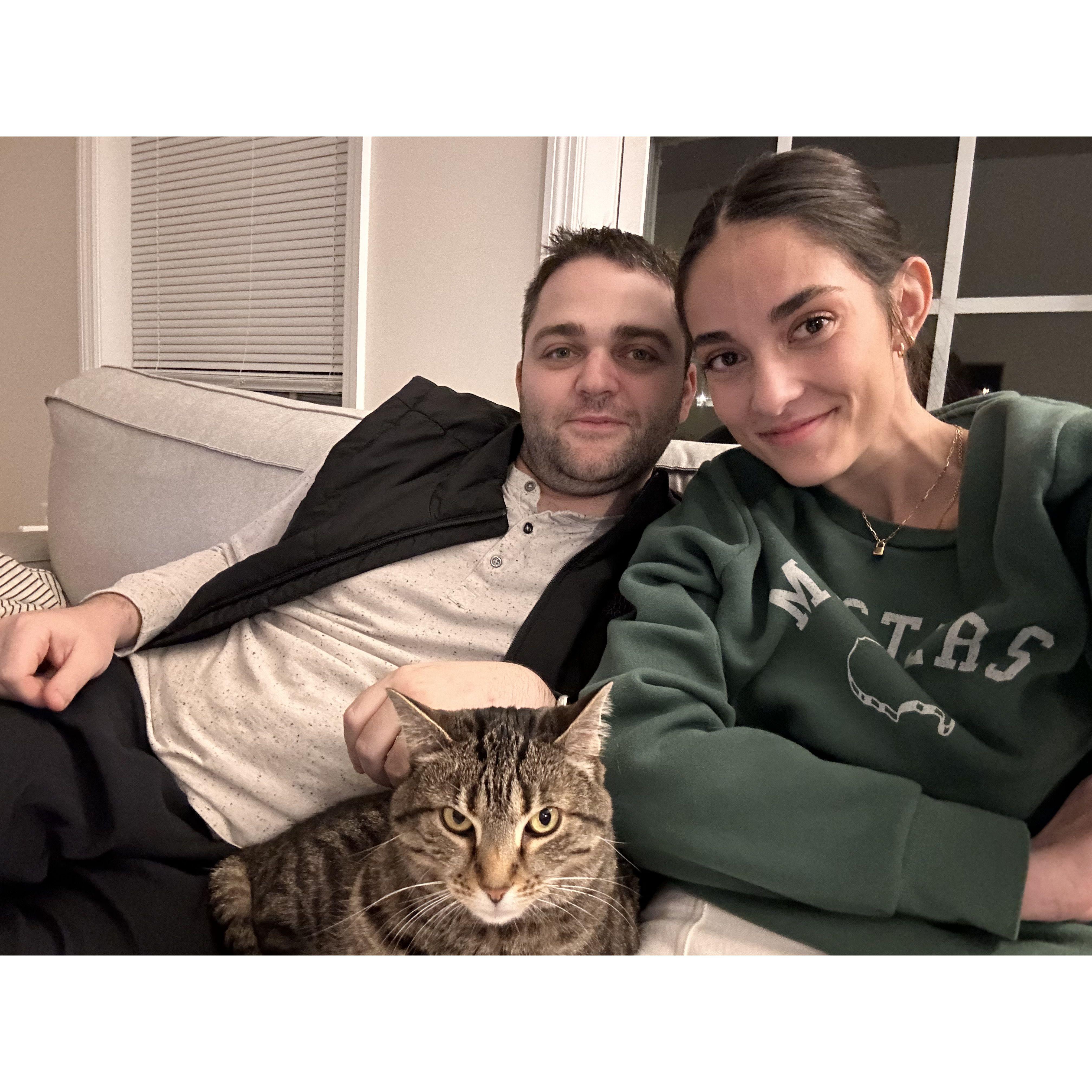 Lot's of couch cuddles with our best friend!