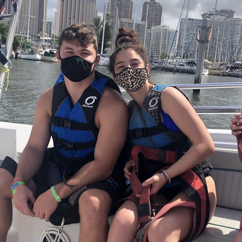 Parasailing for the first time in Hawaii!