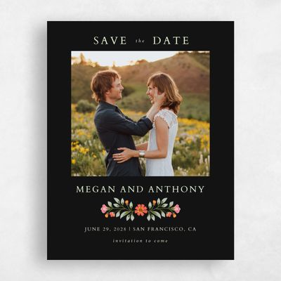 Black Wedding Save the Date - Blume Photo