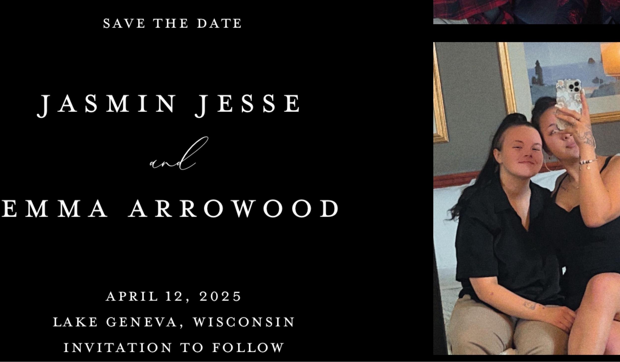 The Wedding Website of Emma Arrowood and Jasmin Jesse