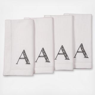 Rustic Monogram Napkin, Set of 4