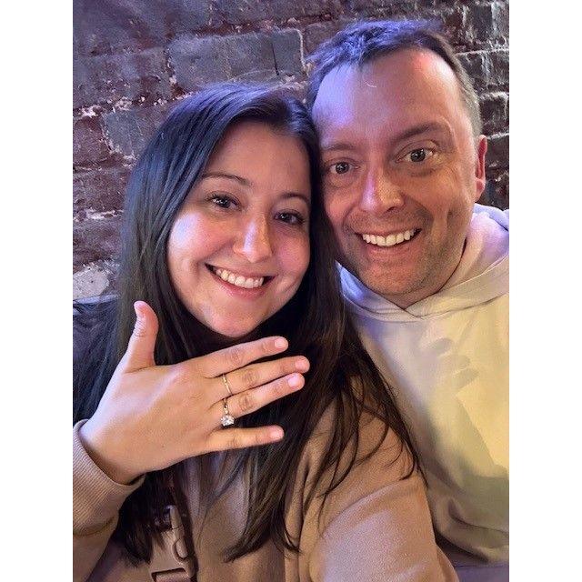 Celebrating our engagement in Savannah!