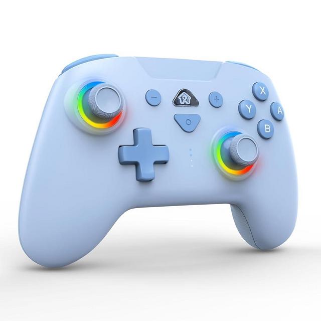 PeriphX Wireless Switch Controllers for Nintendo Switch,6-Axis Gyro,Turbo Function,7-Color RGB Lights,Compatible with Switch/ Lite/OLED/PC/iOS, All Functions Included with a Stylish Design and Cute Color