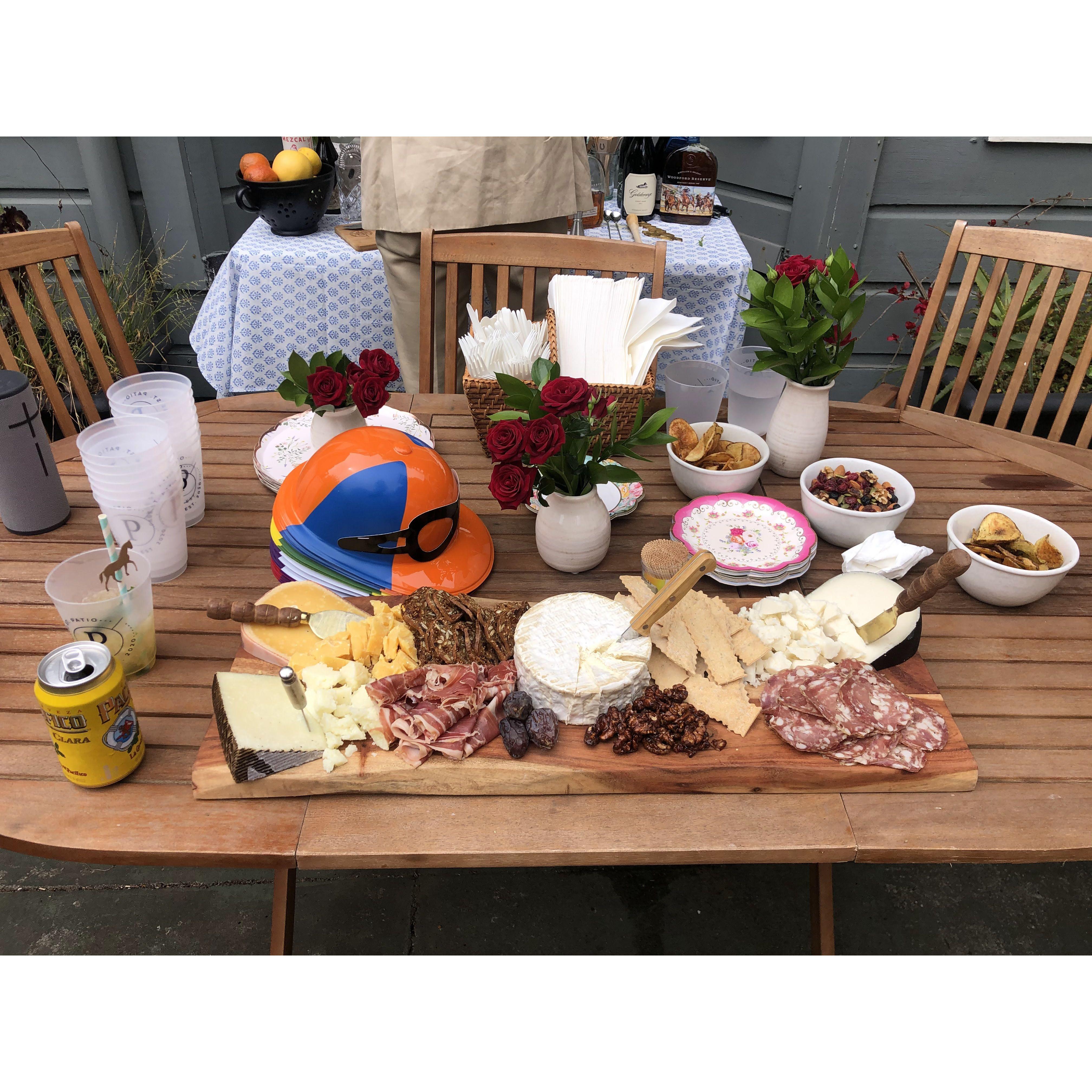 The only photo I took from Rosie's Derby Birthday party and the infamous cheese board!