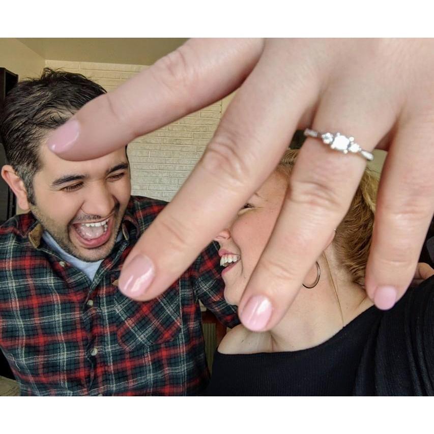 We had a little mini-photo shoot with just us, my phone , and a tripod to announce our good news!!!
