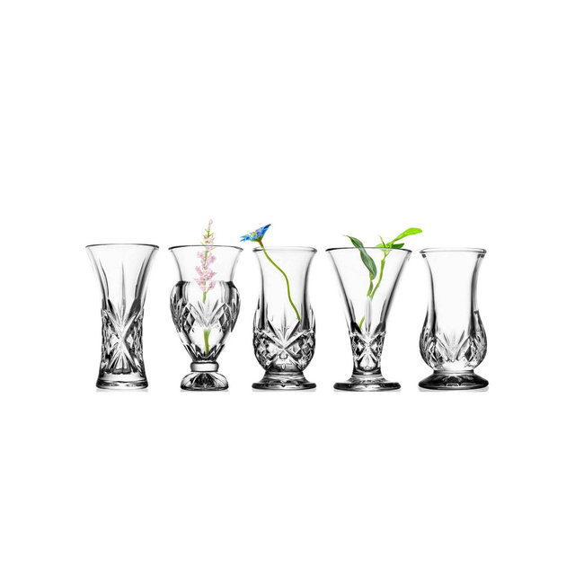 Godinger Dublin 5 Piece Bud Mini Vases Set