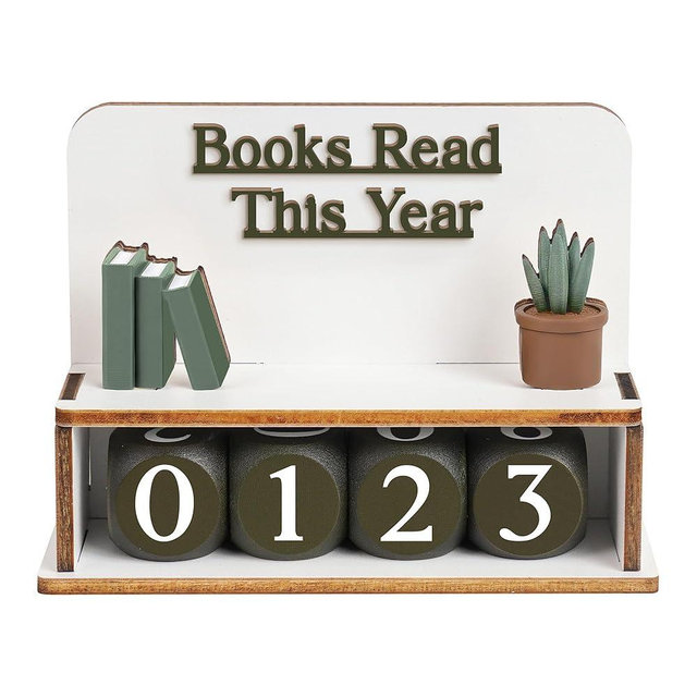 Books Read This Year Counter Valentines Day Gifts For Women Readers, Personalized Book Counter Tracker Bookshelf Decor, Bookish Gifts Accessories For Book Lovers, Bookworm, Bookclub Stocking Stuffers