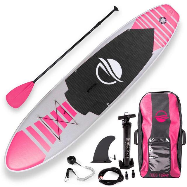 SereneLife Premium Inflatable Stand Up Paddle Board (6 Inches Thick) with SUP Accessories & Carry Bag | Wide Stance, Bottom Fin for Paddling, Surf Control, Non-Slip Deck | Youth & Adult Standing Boat