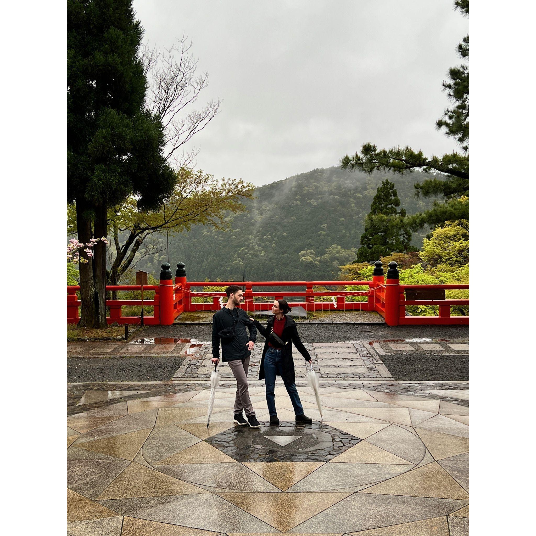 The couple sees the sights