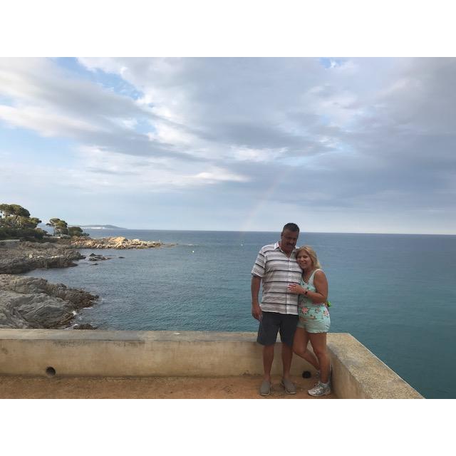 July 5th 2018 while in Spain we celebrated 8 years of dating. John asked me to marry him just after this photo was taken