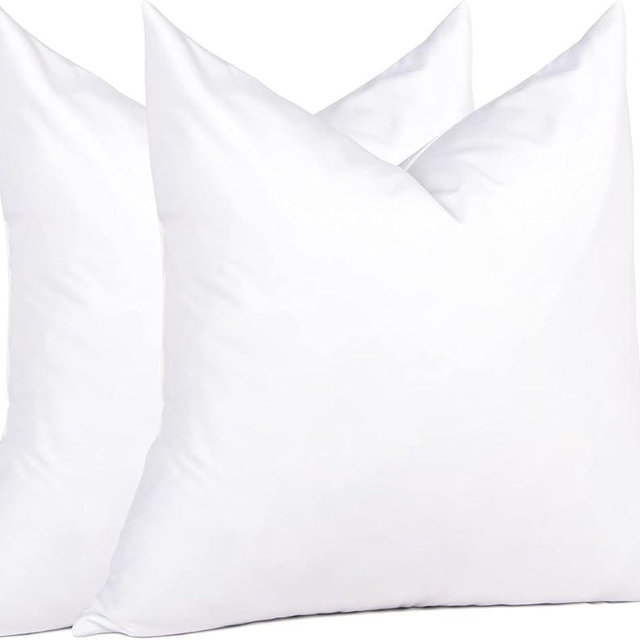 puredown® 12x12 Feather Pillow Inserts, Pack of 2 Throw Pillow Inserts for Bed, Couch and Home Decor