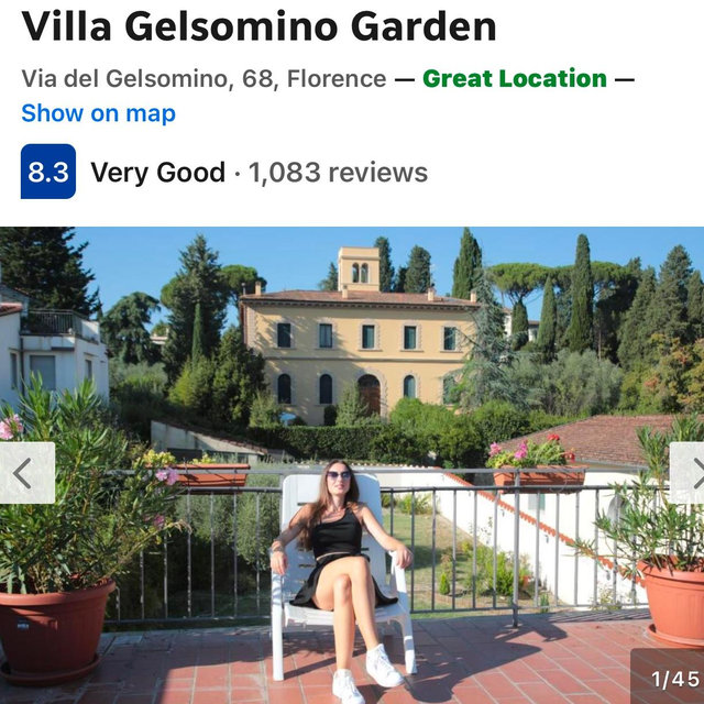 Week stay at Villa Gelsomino Garden.