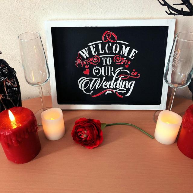 Dark and Beautiful gothic wedding Sign
