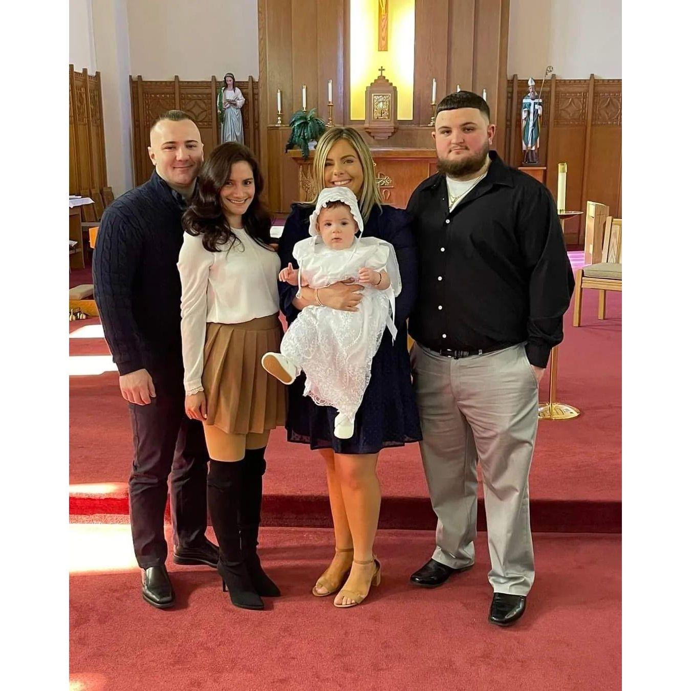Family time at Ivy's baptism.