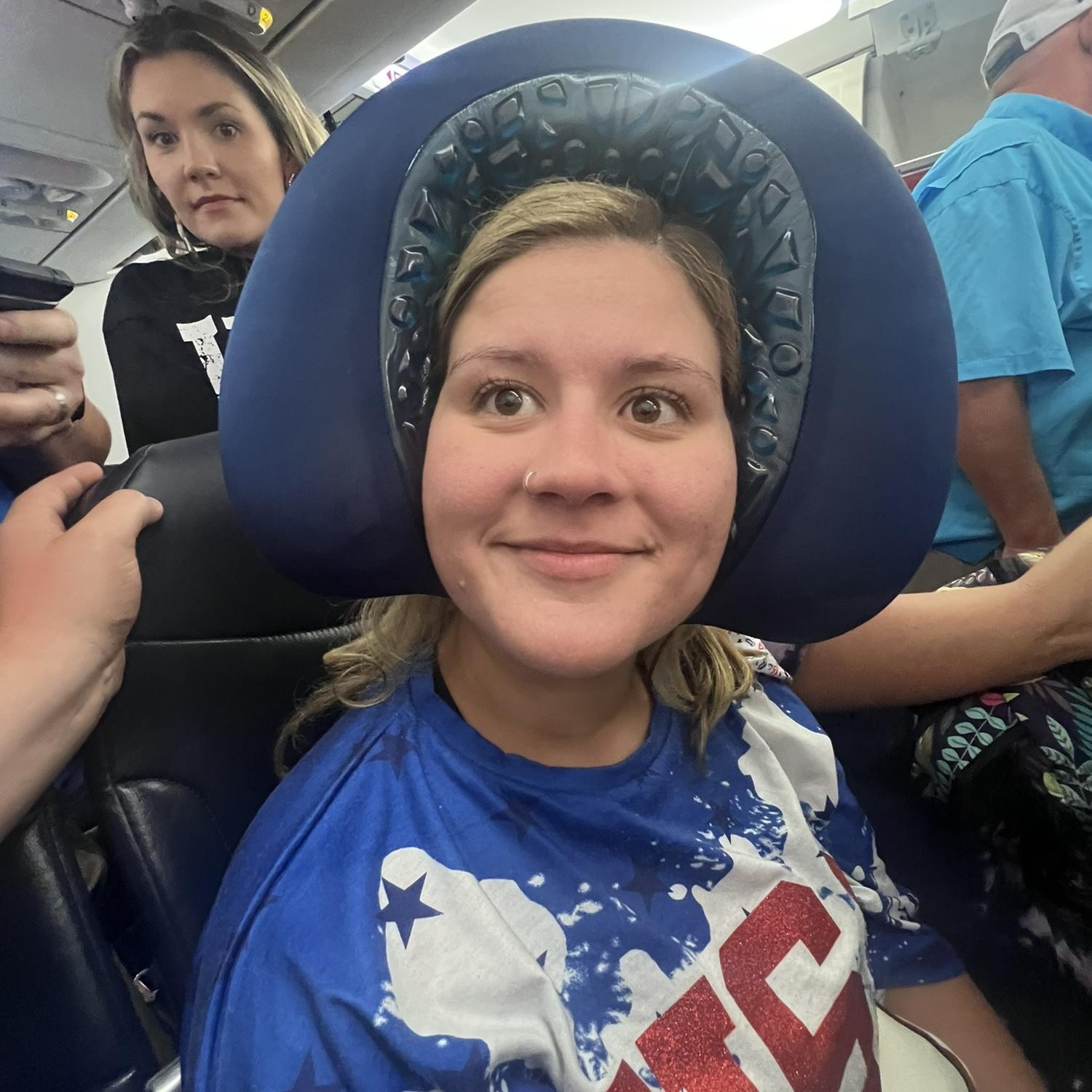 Abbigayl’s ready for flight to Vegas! Haha