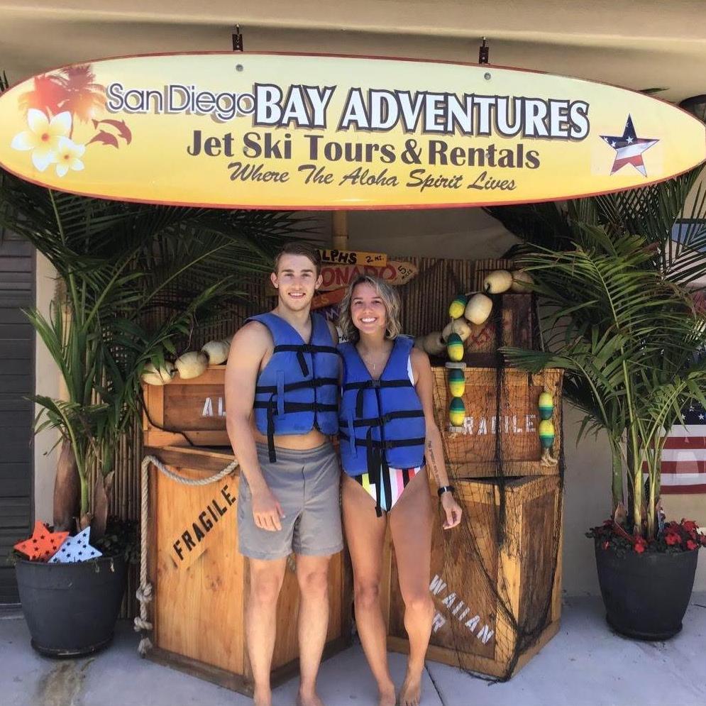 First time jet skiing, when Jake found out how fast I really drive.