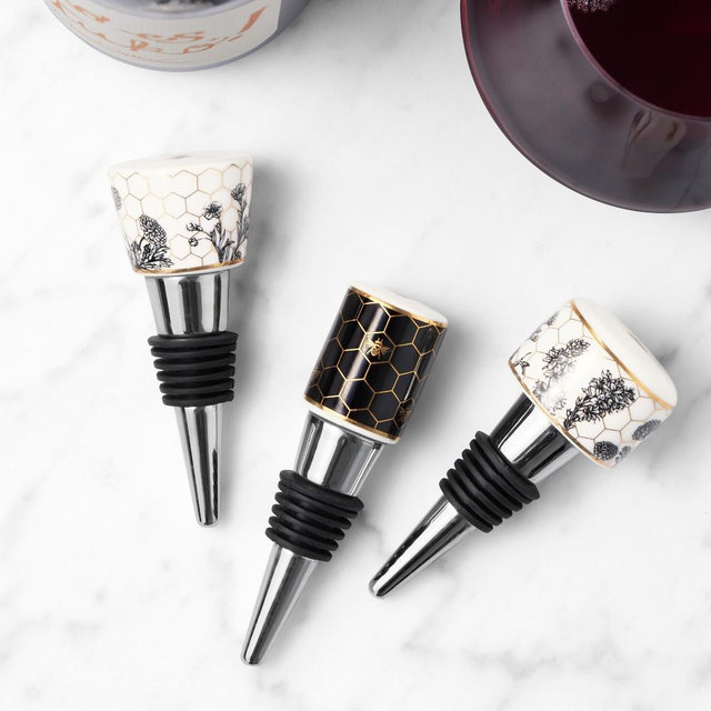 Honeycomb Wine Stoppers, Set of 3
