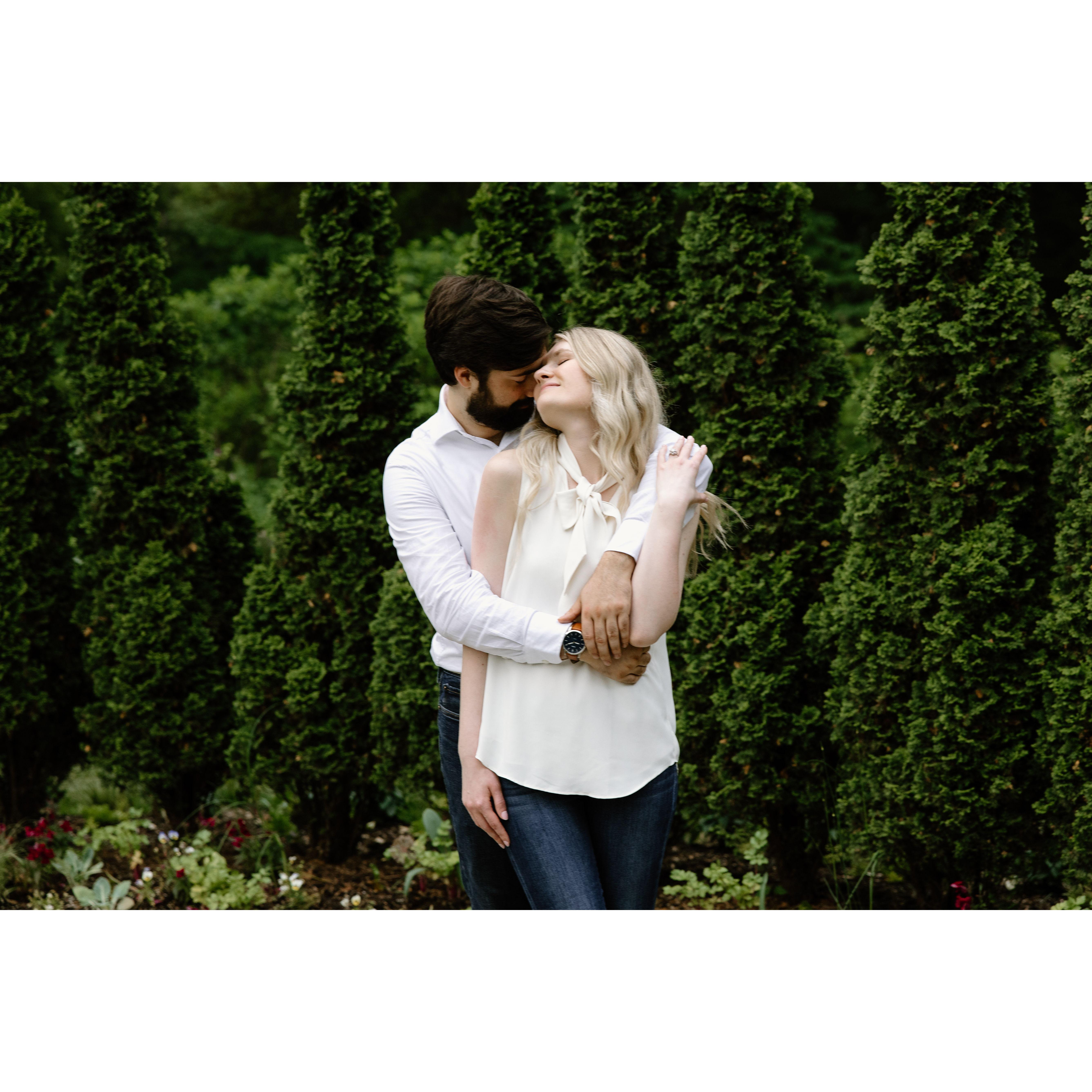 Our engagement photos at Newfields