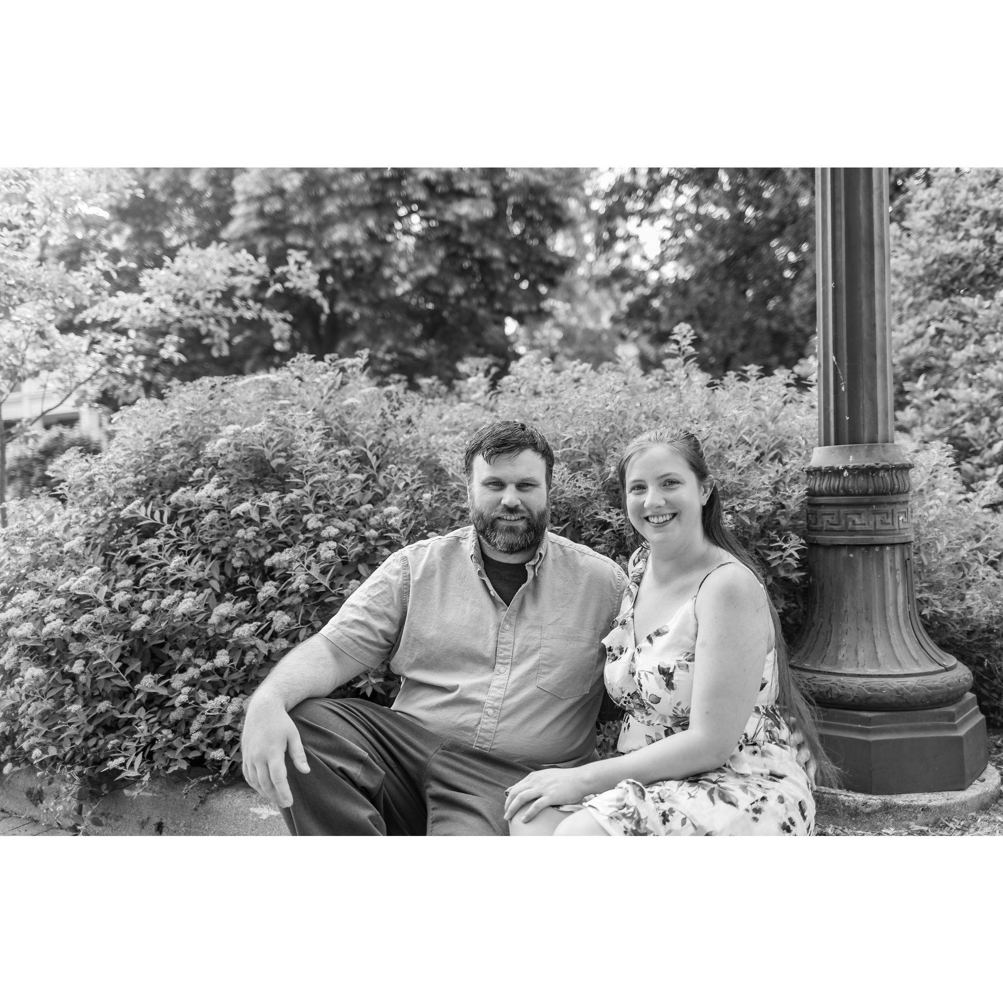 We did an Engagement photo shoot through Minnetrista's paths and gardens in June of 2023.