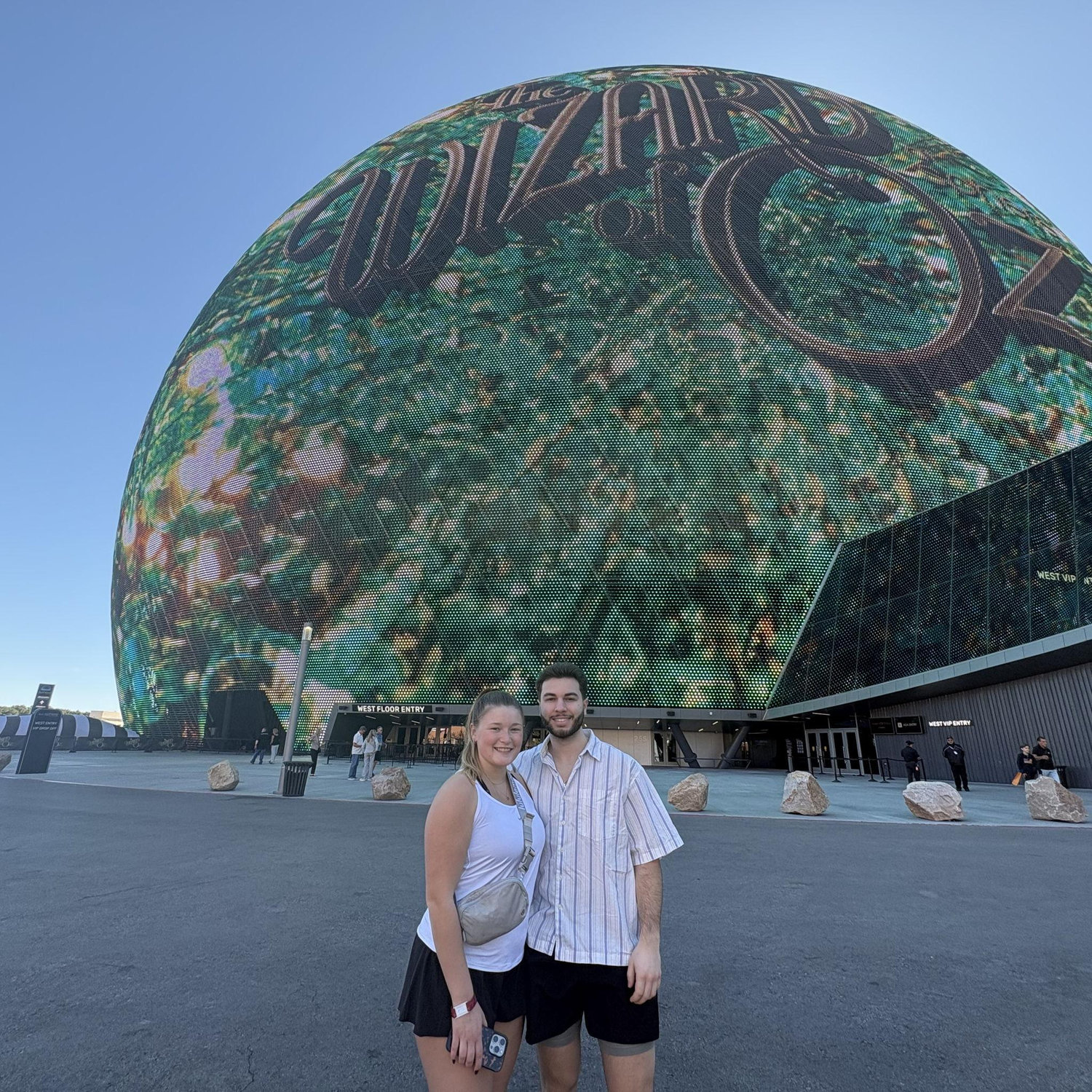 Us in Las Vegas outside the sphere