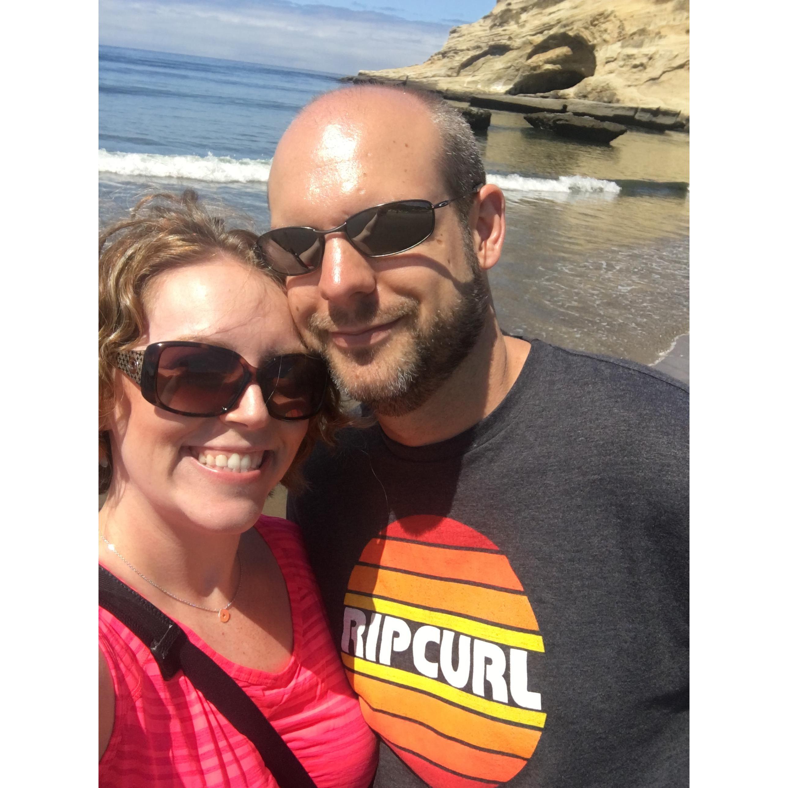 He would propose to Darby almost exactly one year later at the same beach.