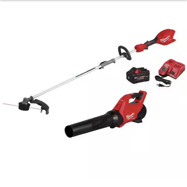 Milwaukee M18 FUEL 18V 16 in. Brushless Cordless Battery Powered QUIK-LOK String Trimmer 8.0 Ah FORGE Kit w/ M18 FUEL Blower