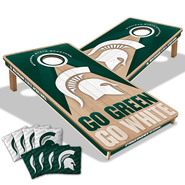 YouTheFan NCAA 2' x 4' Slogan Series Professional Wood Cornhole Game with Logo Bags