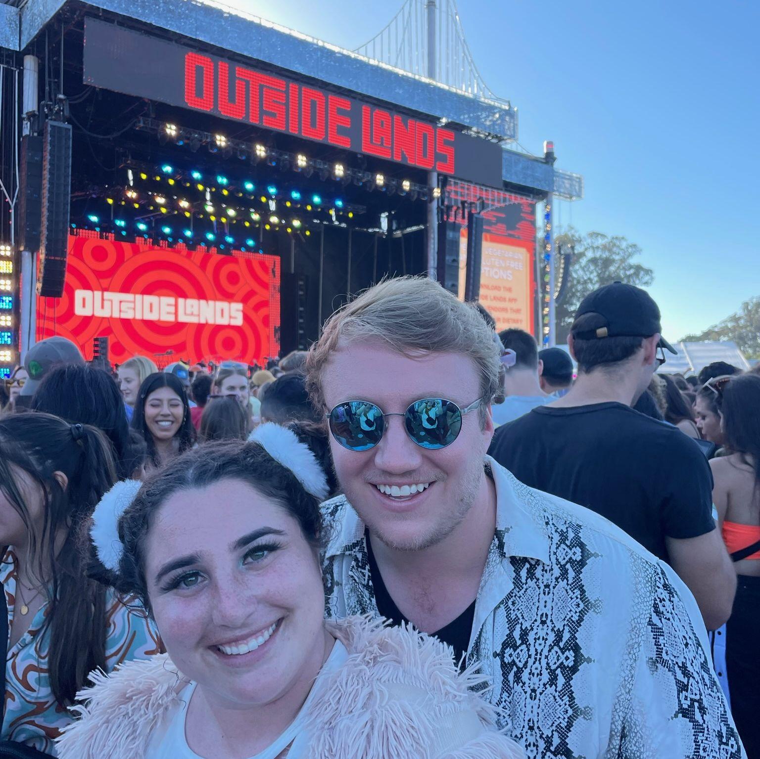 Outside Lands Music Festival in Golden Gate Park. We have gone to this together three times so far!