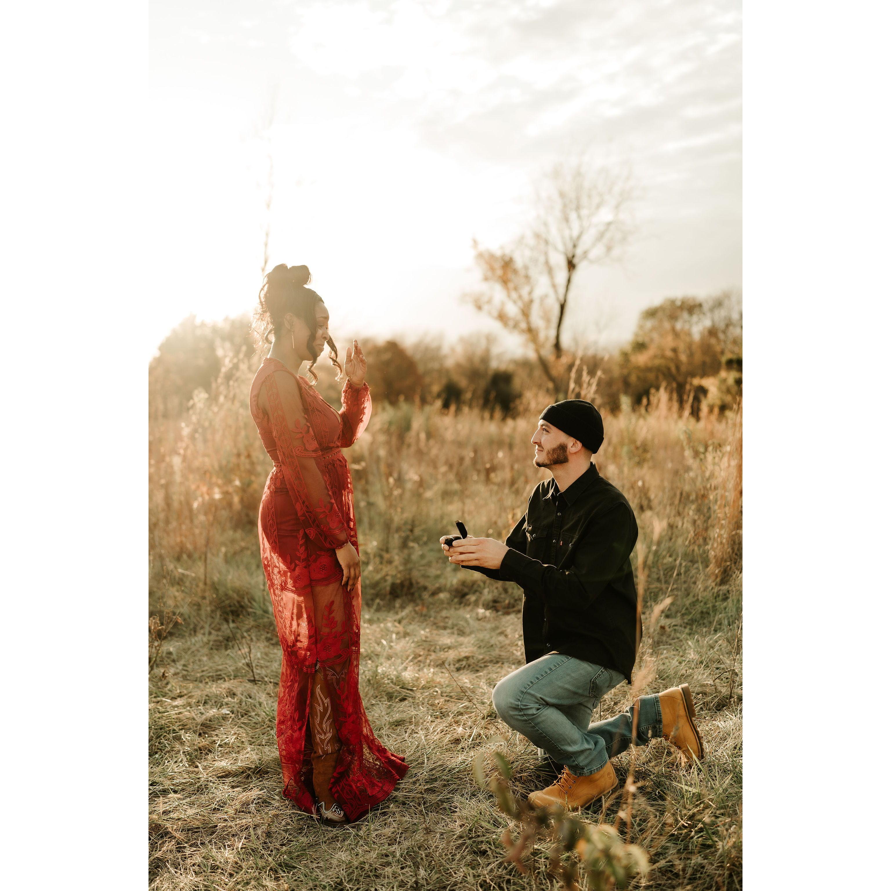 He surprised me by proposing during our photoshoot