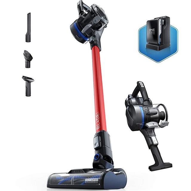 Hoover ONEPWR Blade MAX Multi Surface Cordless Stick Vacuum Cleaner, Lightweight, BH5332V, Red