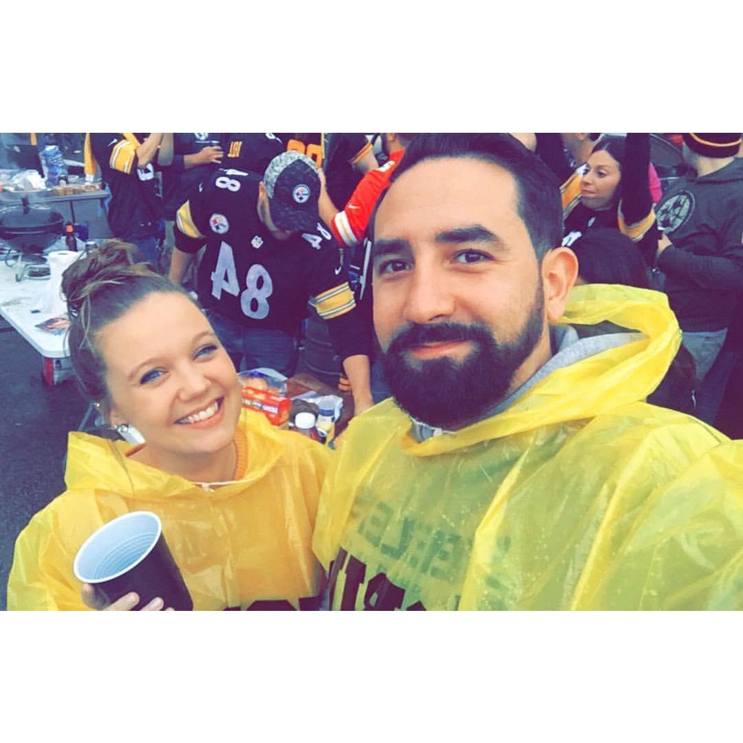 October 2016 | Steelers Tailgate. Jason sure does bleed black & gold!