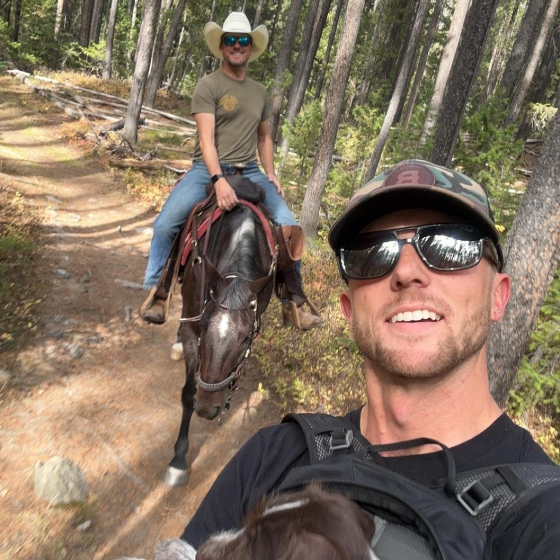 One of Winston's many... Backpack style horse back ride at Hell Roaring, Big Sky, MT. October 2024