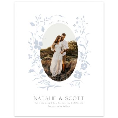 White Wedding Digital Save the Date - Lynette Photo