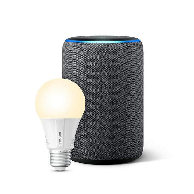 Echo Plus (2nd Gen) with Sengled Smart LED Bulb - Alexa smart home starter kit - Charcoal