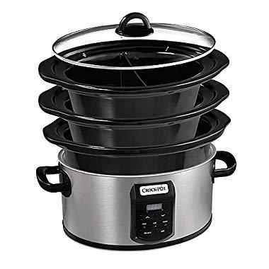 Crock-pot SCCPVS642-S Choose-A-Crock Programmable Slow Cooker, 6 quart/4 quart/2 x 1.5 quart, Silver