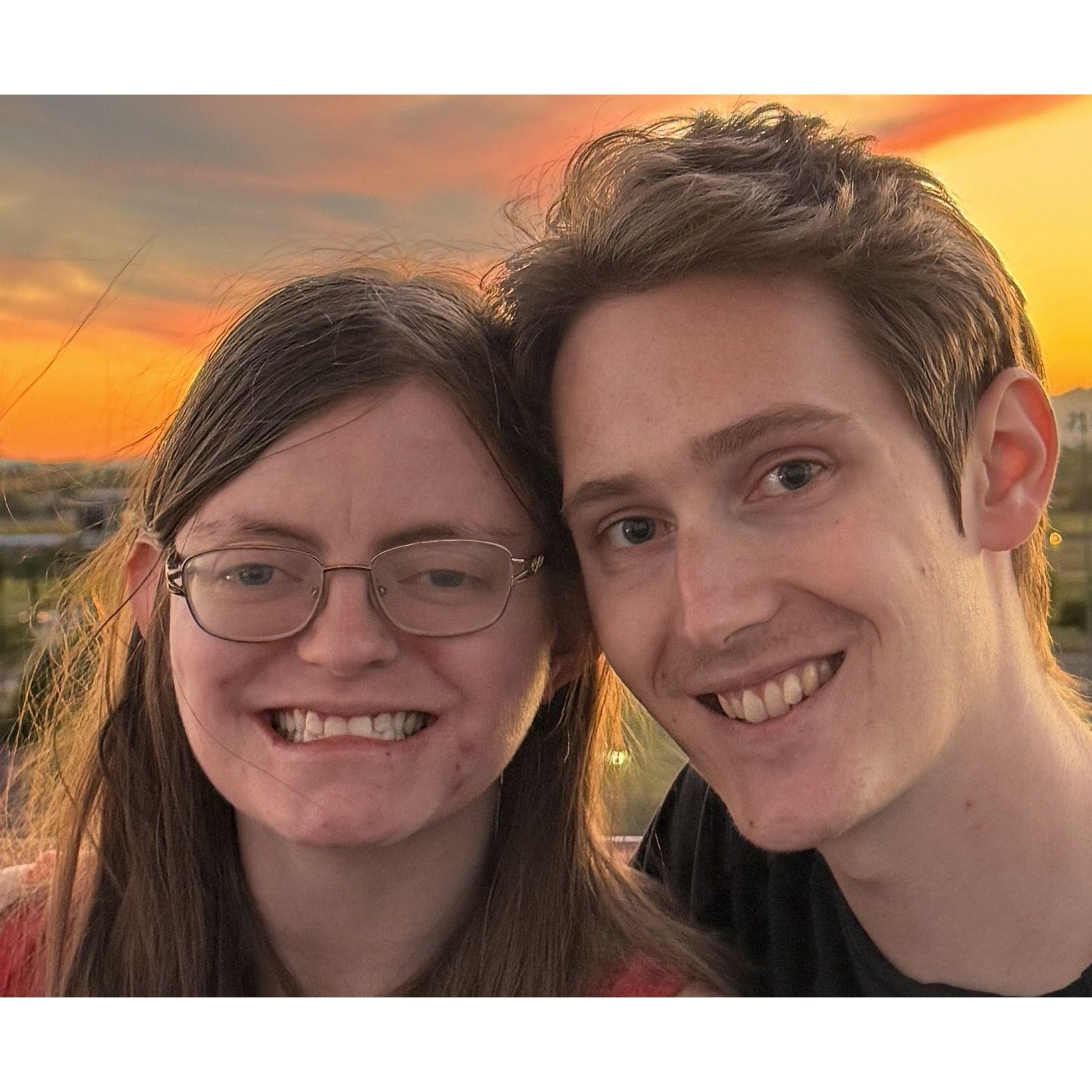We attended Chandler's annual Ostrich Festival. This is a popular carnival that occurs in early March in the Phoenix Suburb I grew up in. Here we are on a Ferris Wheel.