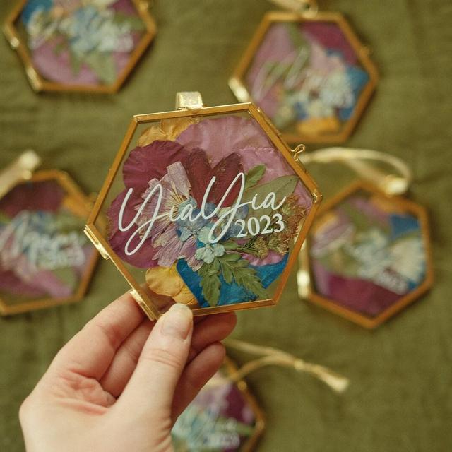 Custom Pressed Flower Ornament Preservation | Magnet | Pressed Flowers | Memorial Flowers | Wedding Flowers | Keepsake | No Reservations