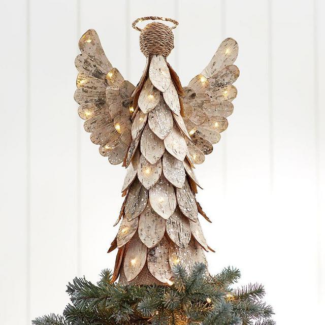 Lit Birch Angel Topper