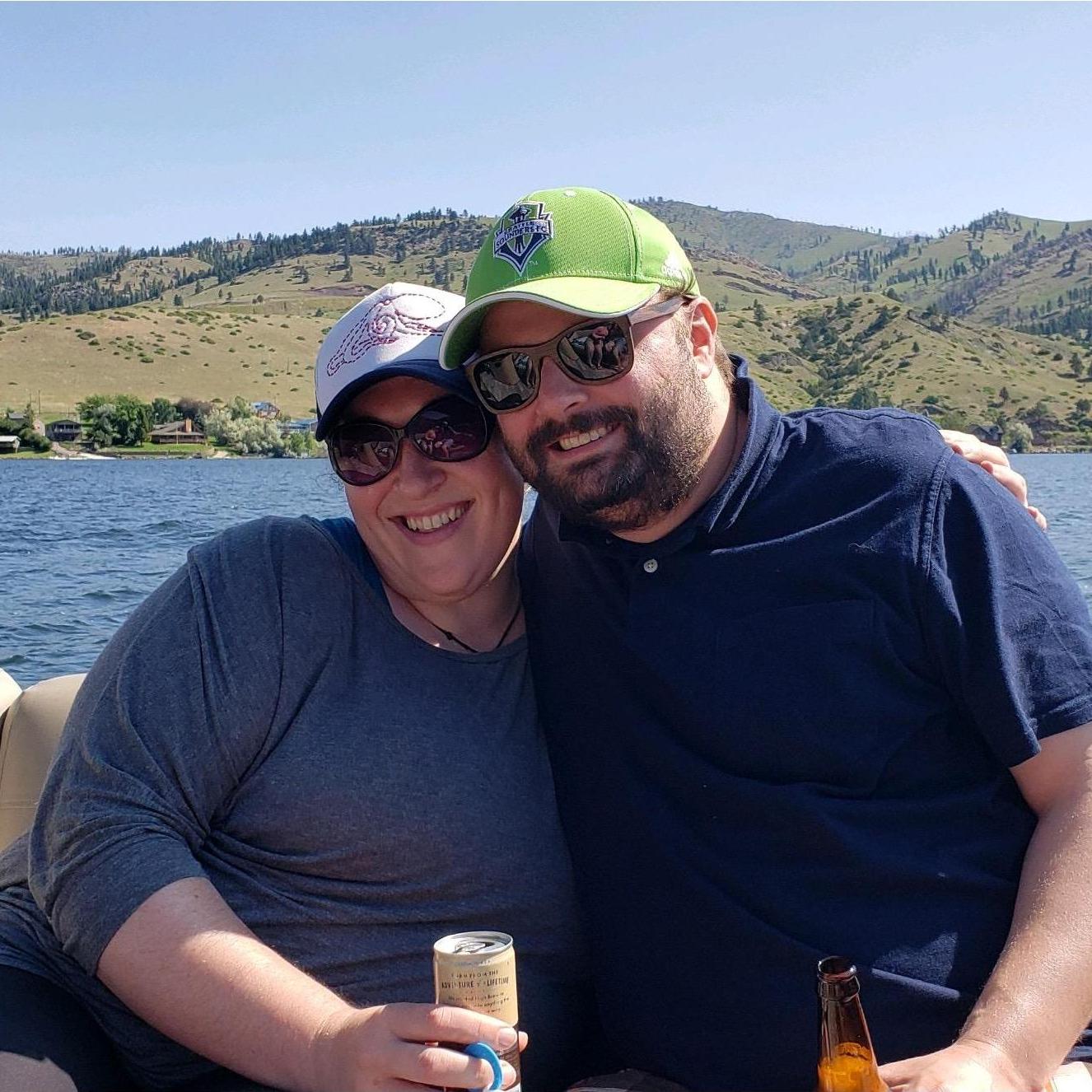 Enjoying some summer sun from a pontoon in Montana!