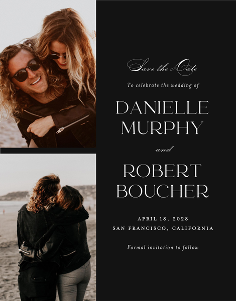 Hilltone Multiphoto | Black | Zola Save The Dates