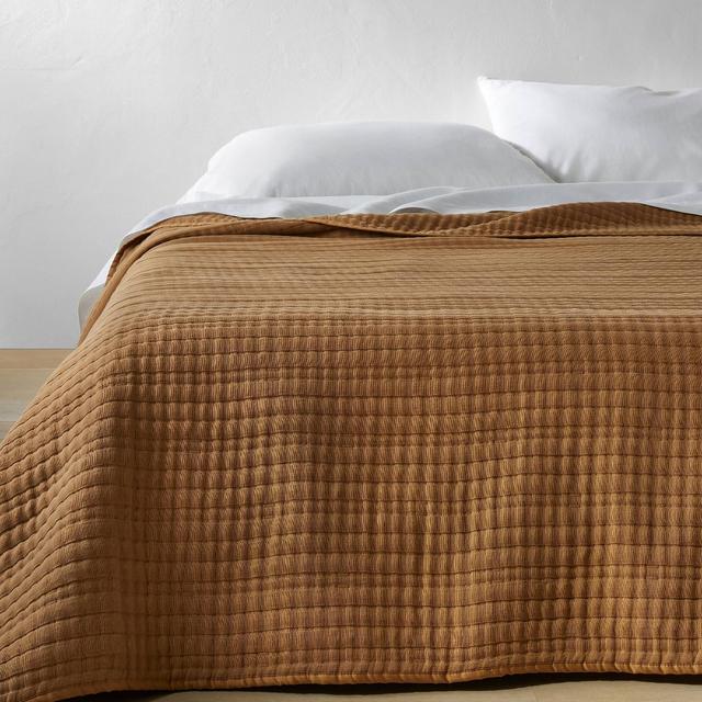 King Lyocell Cotton Blend Coverlet Warm Brown - Casaluna™