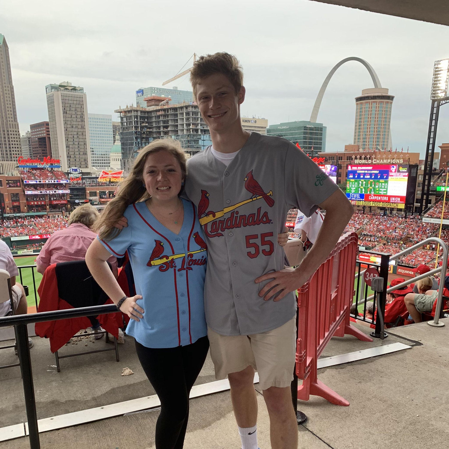 Jon's first Cardinal's game, though the Cardinals were always his family's favorite NL team!